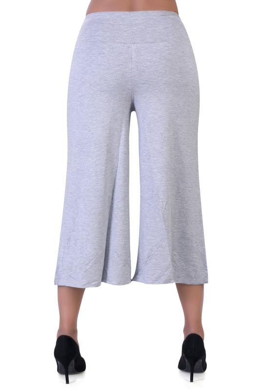 Image of Women's Viscose Calf-Length Palazzo Pants