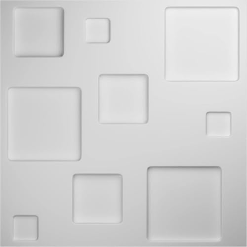 Miniatura 5 de Ekena Millwork WP20X20DEWH-CASE-50 19 5/8 pulgadas de ancho x 19 5/8 pulgadas de alto Devon EnduraWall Decorativo 3D Panel Cubre 133.73 pies