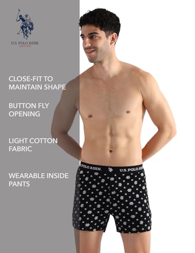Image of U.S. Polo ASSN. Mens OEX09 Comfort Regular Fit Solid Boxers - Pack of 2