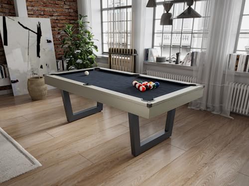 Vente-unique-Multifunktionstisch - Billard & Tischtennis - 213,4 x 111,8 x 78,5 cm - Holzfarben hell & Schwarz - MELIAN – Bild 3