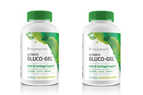 Image of Youngevity Ultimate Gluco-Gel -for Joints, Tendons, Bones & Cartilage | Contains Glucosamine, Gelatin & Manganese | 2 Bottles