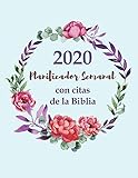  2020 Planificador Semanal Con Citas De La Biblia  Una Semana Por Página: Calendario Del Organizador De Un Año Para Niñas Cristianas