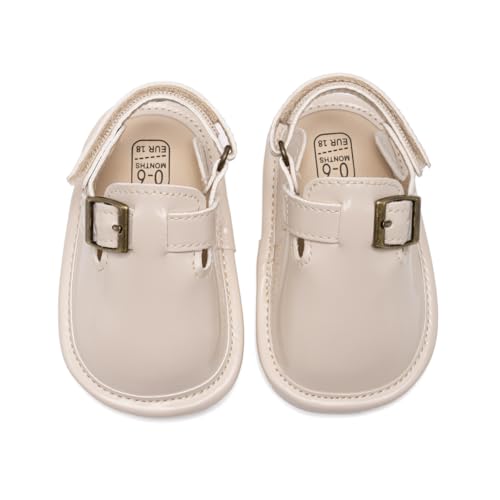 Image of KIDSUN Baby Boys Girls Sandals Adjustable Lightweight House Home Slippers Non Slip Newborn Prewalk First Walk Shoes