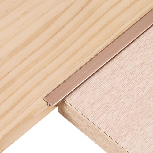 QUARKZMAN 4 Stück Übergangsprofil 90cm x 10mm T-Formleiste Übergangsleiste Boden Aluminiumlegierung Vinyl Boden Fugenleiste für Türschwellen Türteiler Laminat Dielen Fliesen Roségold