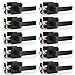 Probrico Heavy Duty Flat Black Square Privacy Interior Door Levers Bedromm and Bathroom Door Handles Keyless Bed/Bath Lockset (10 Pack)
