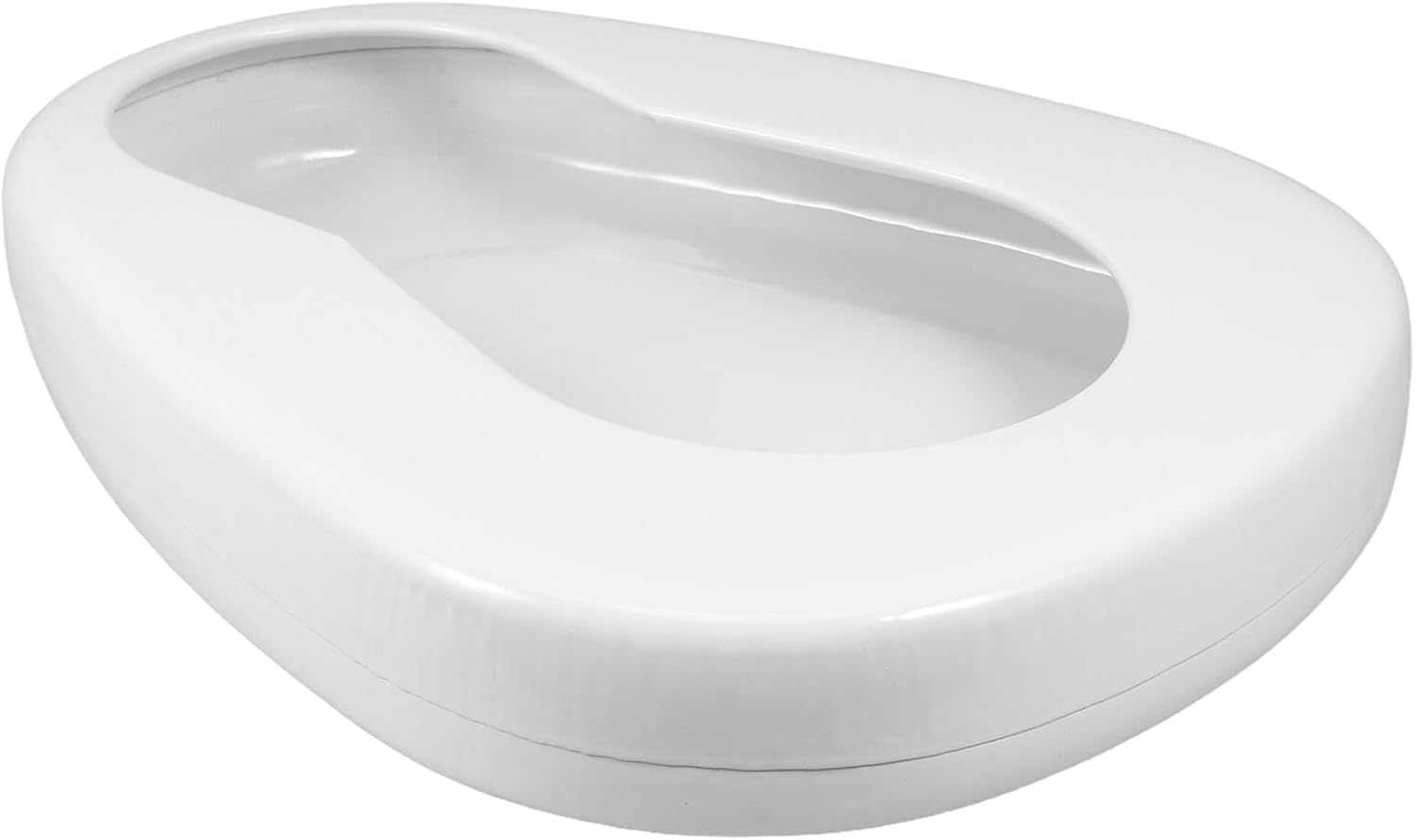 Enamel Bedpan for Elderly Men Women Bedridden Patients Portable Urinal Bedside Toilet Nighttime Use Comfortable Nursing Care