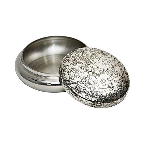 Wentworth Pewter - Caja redonda de peltre con diseño de calavera de amor Cover