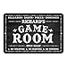 Pattern Pop Personalized Chalkboard Game Room Metal Room Sign (12x18 Inches)