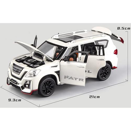 Image of New 1:24 Petrol Diecast Alloy Metal Pull Back Car with Openable Doors Music Sound and Light Vehicle Toy Car for Kids Boys (Black)
