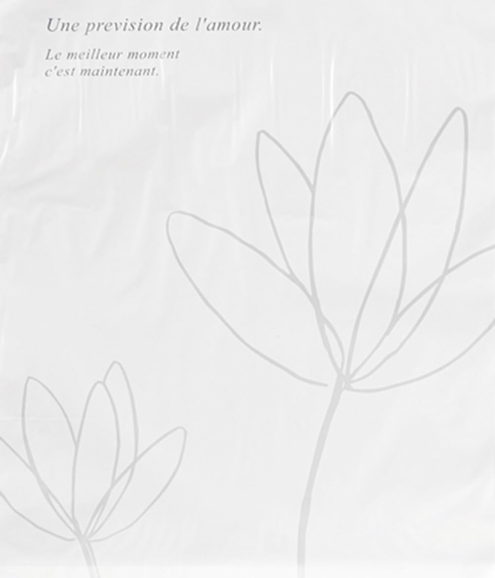 ヘッズ(Heads) 手提げ袋 小判抜き エレガントPEギフトバッグ 半透明 W180×D40×H200mm SS 底マチ 両面同デザイン 100枚 HEADS EG-6