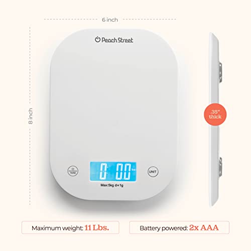 Digital Kitchen Food Scale - Lcd Display Weight In Grams, Kilograms, Ounces, Fl Ounces, Milliliters, And Pounds Perfect For Precise Measurements, Baking, Cooking, Meal Prep, Weight Loss, #TOP6