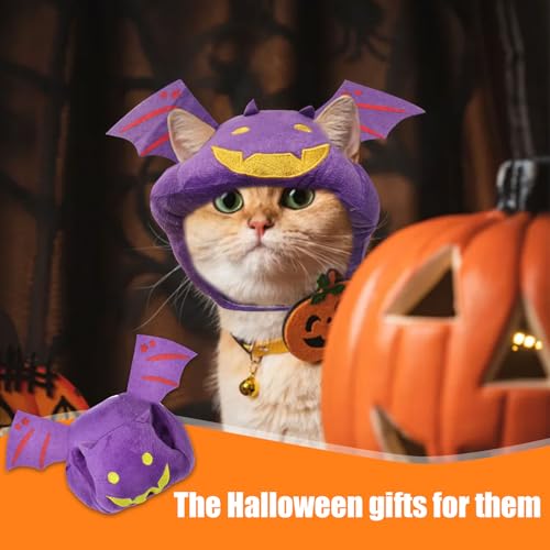 Sombrero para mascotas Halloween Murciélago pequeño ajustable miniatura 4