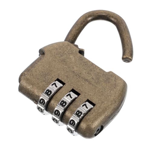 BESTYASH Robust Zinc Alloy Vintage Case Lock 3- Combination Padlock for Luggage Gym Drawer