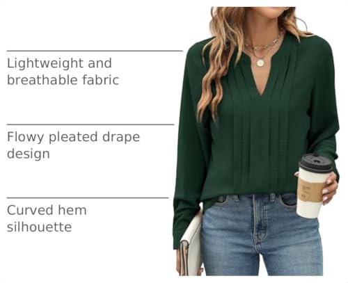 Image of Blooming Jelly Women's Long Sleeve Blouses Dressy Casual Business Work Tops