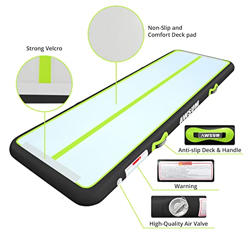 Awsum 6.6Ft Inflatable Gymnastics Mat Tumbling Track With Electric Pump For Home/Gym #TOP1