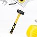 MANCHAP 2 PCS 14 Inch 3lbs Sledge Hammer with Fiberglass Handle, Drilling Crack Hammer, Club Hammer Tool for Demolition, Construction, Renovation, Yellow