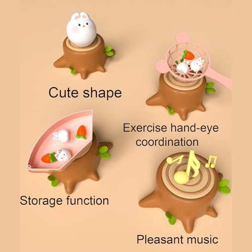 Générique Jeu d'Attrape Éjectable,Jeu Musical Enfant sur Le Thème du Lapin - Activité Éducative Interactive pour Salle de Classe Jardin Camping Voyage Fête Foraine – Image 6