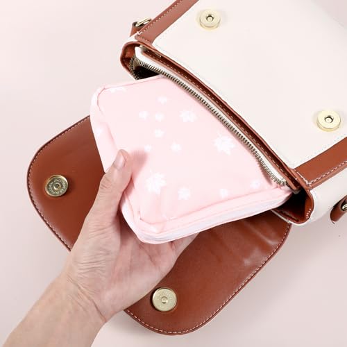 Image of Portable First Period Pouches for Teen Girls, 2pcs Period Bag Feminine Pouch for Sanitary Napkin Small Tampons, Sanitary Pad Storage Bag, Holder Tampon Bags for Girls Ladies Women (Cat)