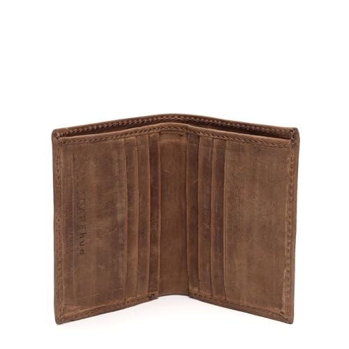 Slim Minimalistic Genuine Leather Bifold Wallet (walnut brown)3