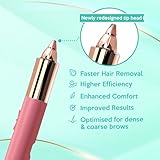 iMusthav 2 in 1 Eyebrow and Facial Hair Remover for Women Painless Electric Razor Epilator Trimmer Shaver with 18K Gold-Plated, USB Rechargeable, 360° LED for Flawless Eyebrow and Face Hair Removal - Image 2