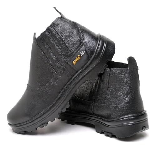 Bota de Segurança calçado em Couro Resistente com Biqueira de PVC confortável e Durável para Proteçã