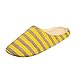 Anliyou Pantoufles à rayures pour femme - Hiver - Rembourrées - Confortables - Légères - Unisexe - Pour l'intérieur et l'extérieur - Cosyshoe - Automne, hiver, printemps - Jaune - jaune, 41 EU