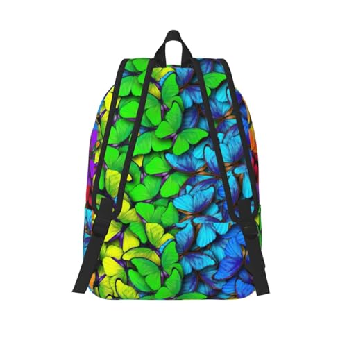 Colorful Butterfly print Duffel Bag, Lightweight Duffel Bag, Casual Backpack, 17.7 x 6.3 x 12.2 inches3
