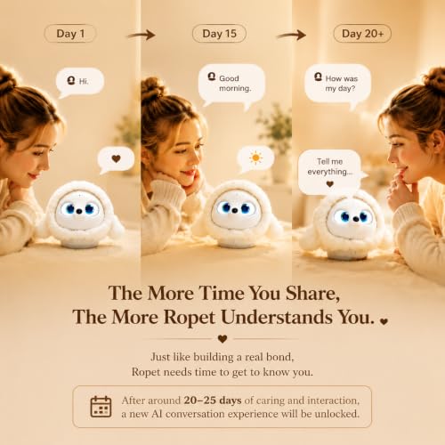 ropet KAMOMO Companion Interactive Robot Pet, Emotional Support for Kids and Adults, AI Desk Robots, Anxiety Relief Comfort Gift — view 2