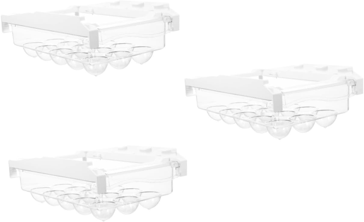 2 Pcs Drawer Egg Rack Drawer Type Egg Rack Egg Storage Rack Kitchen Accessory Fridge Egg Drawers Egg Holder Drawer Type Egg Container Fridge Storage Case Refrigerator Egg Case (Assorted Colorx