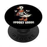 silly spooky goose halloween funny silly goose skeleton fall popsockets popgrip adesivo