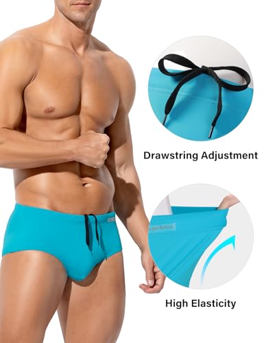 Mauro Kane Bañador Slip Hombre Bañador Natacion Hombre con Cordón Ajustable Secado Rápido Playa Surf Swimming Briefs - imagen 5