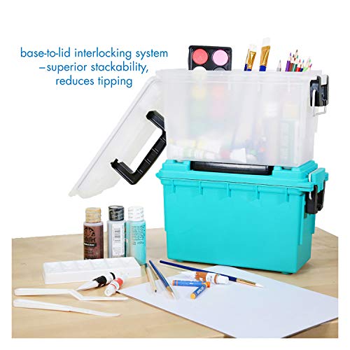 Logix 12533 Teal Craft Organizer, Art Supply Organizer And Storage, Lockable School Supplies Organization thumb #5