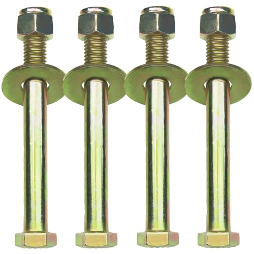Image of 5 /8 inch x 5-1 /2 inch Hex Head Bolt by Color Galvanization with Nylon Lock nut and Large Size Washer Assortment Kit,Alloy Steel,Grade 5.(4pcs Pack). by Metalsuberg
