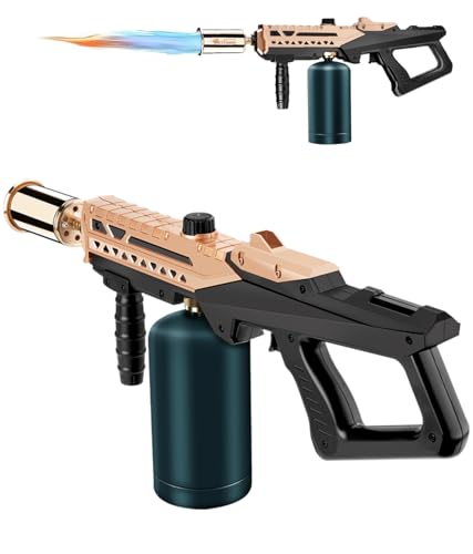 Image of ARTFLAMM Powerful Propane Torch Gun with Adjustable Flame, Cooking Torch for BBQ, Searing Steak, Campfire, Charcoal Grills & Sous Vide - Flamethrower Blow Torch Lighter (Tank Not Included)