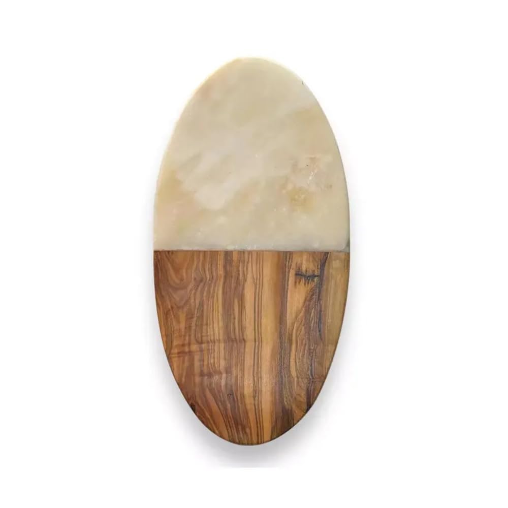 Planche Ovale Impériale Thala plateau de présentation marbre cuisine