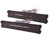 Montaje De Luces Traseras Barra Luz Trasera LED Rectangular Indicador Freno 12V Y 24V Lámpara Señal Giro Fluctuante DRL para Camioneta, Semirremolque Y RV Pilotos Traseros Remolque(2 Piezas)