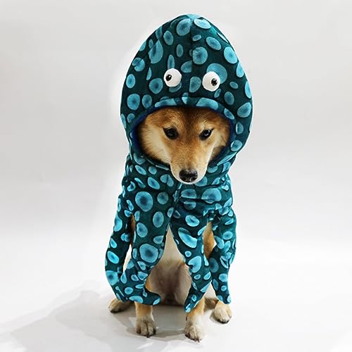 Costume amusant pour chien chat confortable taille L vert - 7