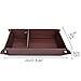 SPSHENG Valet Tray Jewelry Organizer,PU Leather Watch Box Coin Change Key Tray for Storage Coffee