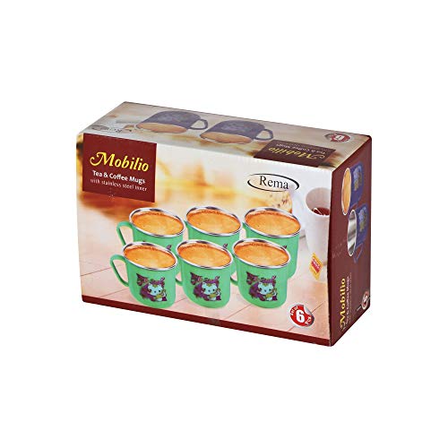 Image of Rema - Stainless Steel Cups for Coffee and Tea Set of 6 Pieces (Made in India)