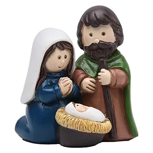 Luckyki presépio Natal, figuras presépio resina, Nascimento Belen Natal, figuras presépio Natal, presépio figuras com pessoas, decoração mesa para casa escritório escola