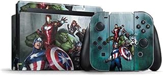 Skinit Decal Gaming Skin Compatible with Nintendo Switch Bundle - Officially Licensed Marvel/Disney Avengers Assemble Design
