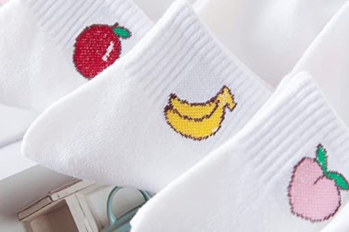 Joylife Ihauiue Fruit Embroidered Ankle Socks Cute Low Cut Socks For Women, Ladies, Girls, 10 Pack #TOP6