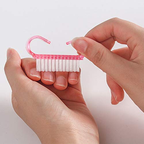 Nail Brushes Pink Soft Nail Cleaning Brush Portable After File Pedicure Manicure Nail Art Tool Calf Horn Brush - (Color: Ivory)