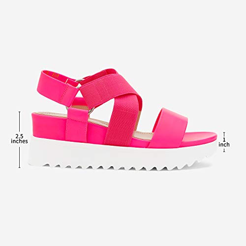 Image of DREAM PAIRS Women's Open Toe Ankle Strap Platform Wedge Sandals