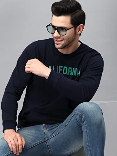 Image of Rigo Fleece Printed Round Neck Sweatshirt for Men | Full Sleeves Sweatshirt for Men | Casual Wear & Stylish Sweatshirts for Men