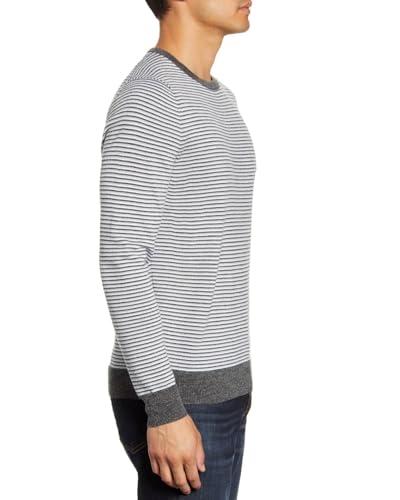 Nordstrom Men's Shop Regular Fit Stripe Merino Wool Blend Sweater Medium Grey3
