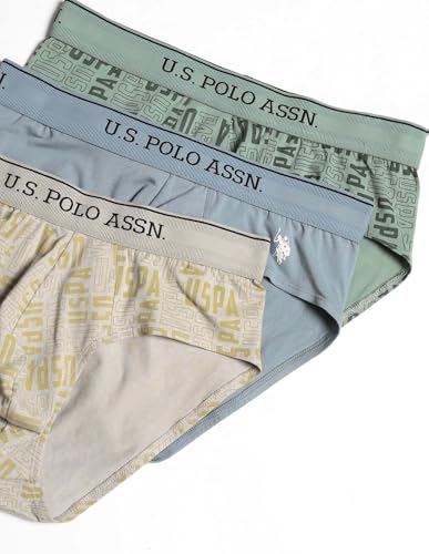 Image of U.S. Polo ASSN. Mens OEB17 Moisture Wicking Cotton Underwear Briefs - Pack of 3
