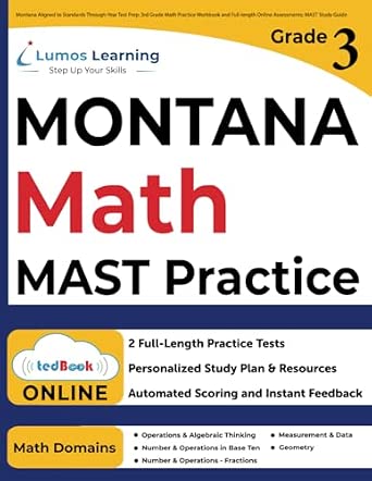 Montana Aligned to Standards Through-Year Test Prep: 3rd Grade Math ...