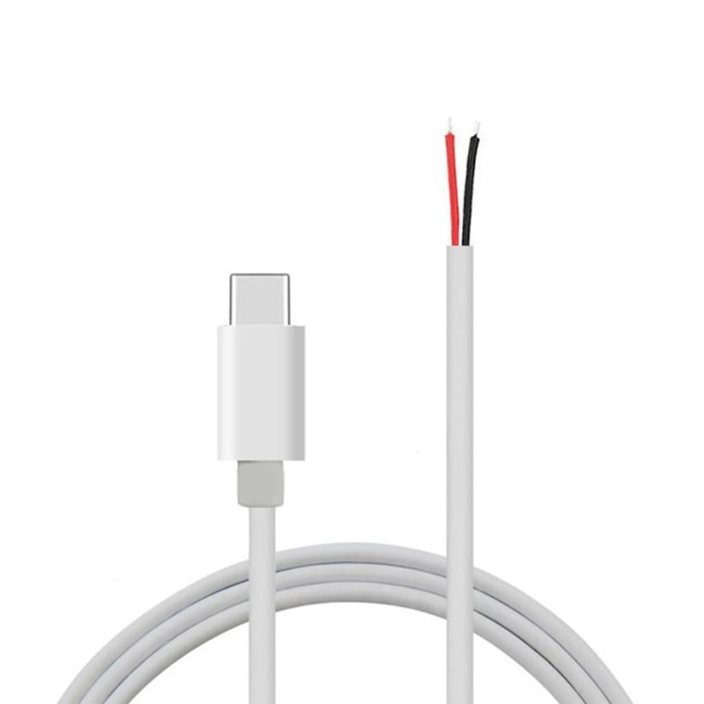 Elnwnnkc USB C Pigtail 2 Cores Cable USB Type C Male to 2Pin Wire Pigtail Cable 5V 2A USB C Power Cable for LED Light