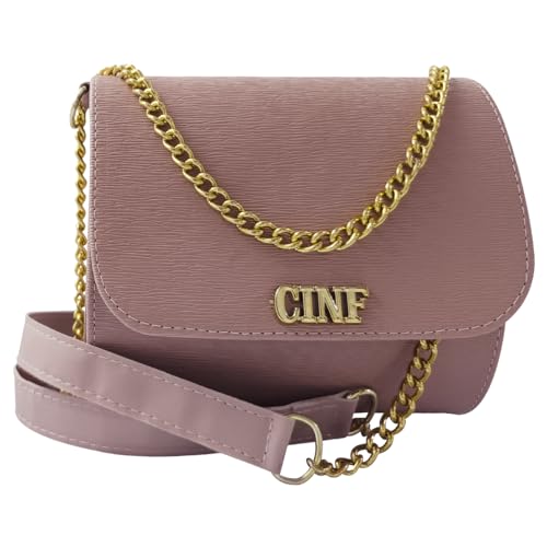 Bolsa Feminina Transversal Tira Colo Corrente (Rose)